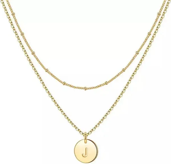 IEFWELL Gold Necklaces for Women Initial Necklaces for Women Gold Necklaces for Teen Girls Gifts for Girls Layered Necklaces for Women