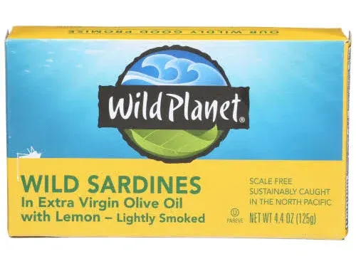 Wild Planet Wild Sardines In Extra Virgin Olive Oil With Lemon