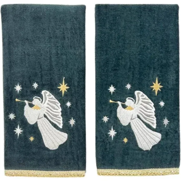 Serafina Home Holiday Christmas Angel Bath Hand Towels