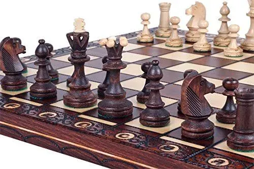 Chess and Games Shop Muba Beautiful Handcrafted Wooden Chess Set