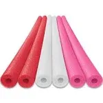 Oodles of Noodles Deluxe Foam Pool Swim Noodles 6 Pack Red White Pink