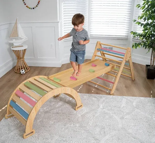 Avenlur Hazel Pikler Triangle Ladder & Rocker Set Climber