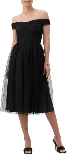 Trina Turk Women's Off The Shoulder Tulle Cocktail Dress