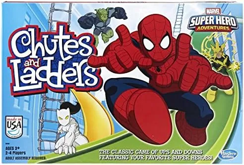 Hasbro Gaming Chutes and Ladders Marvel Spider-Man Edition Board Multicolored 