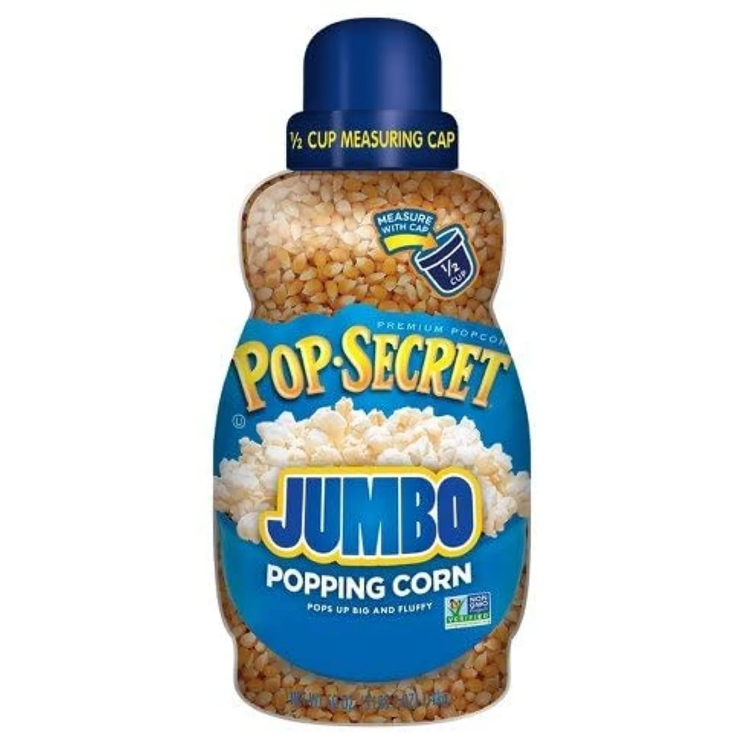 Pop Secret Big and Fluffy Jumbo Popping Corn (30 oz Jar) Free 1/2 Cup Measuring Cup