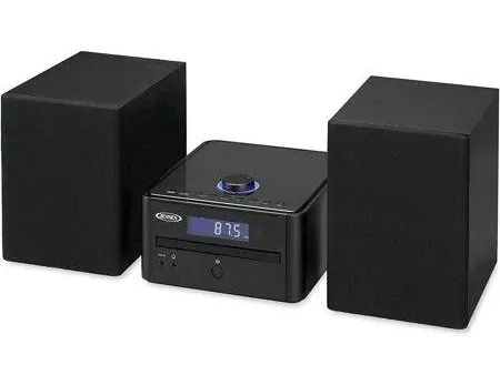 Jensen JBS-210 3-Piece Stereo 4-Watt-RMS CD Music System with Bluetooth, Digital AM/FM Receiver, 2 Speakers, and Remote