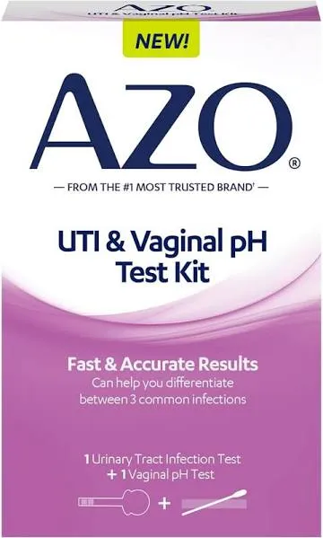 AZO Urinary Tract Infection (UTI) Test Strip + Vaginal pH Test Kit, Fast &amp; Accur