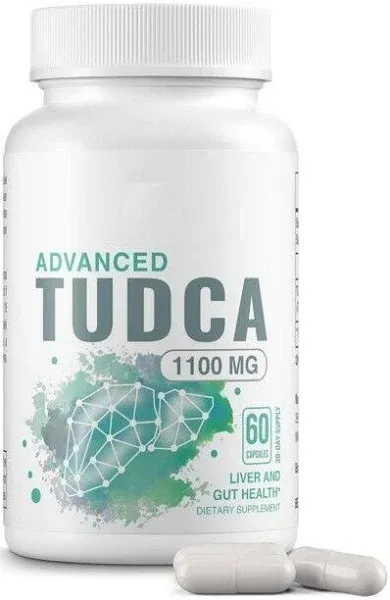 TUDCA Liver Supplement 1100mg - Liver Support - 60 Capsules/Bottl<wbr/>e