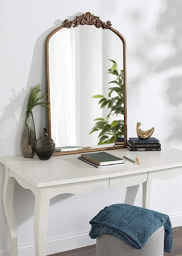 Kate and Laurel Arendahl 24" x 36" Arch Mirror in Gold