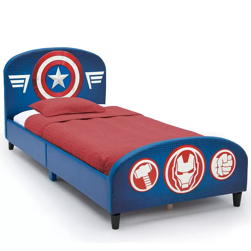 Marvel Avengers Upholstered Twin Bed, Blue