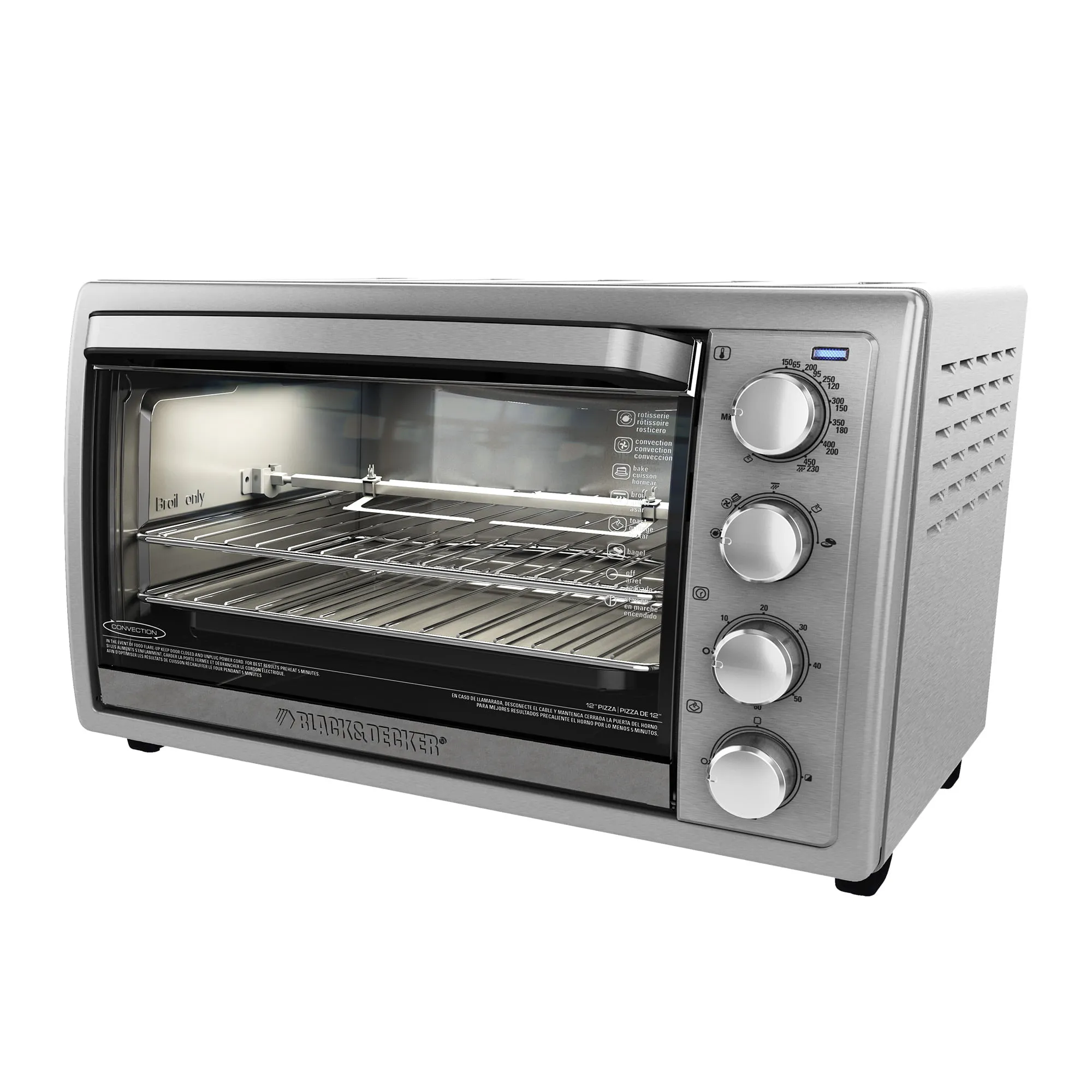 Black+Decker Rotisserie Convection Countertop Toaster Oven TO4314SSD