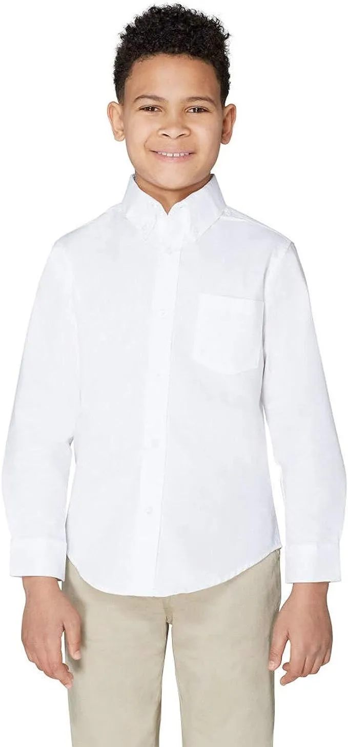 French Toast White Boys Long Sleeve Classic Dress Shirt