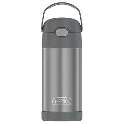 Thermos Funtainer Stainless Steel Insulated Straw Bottle - 12oz - Grey