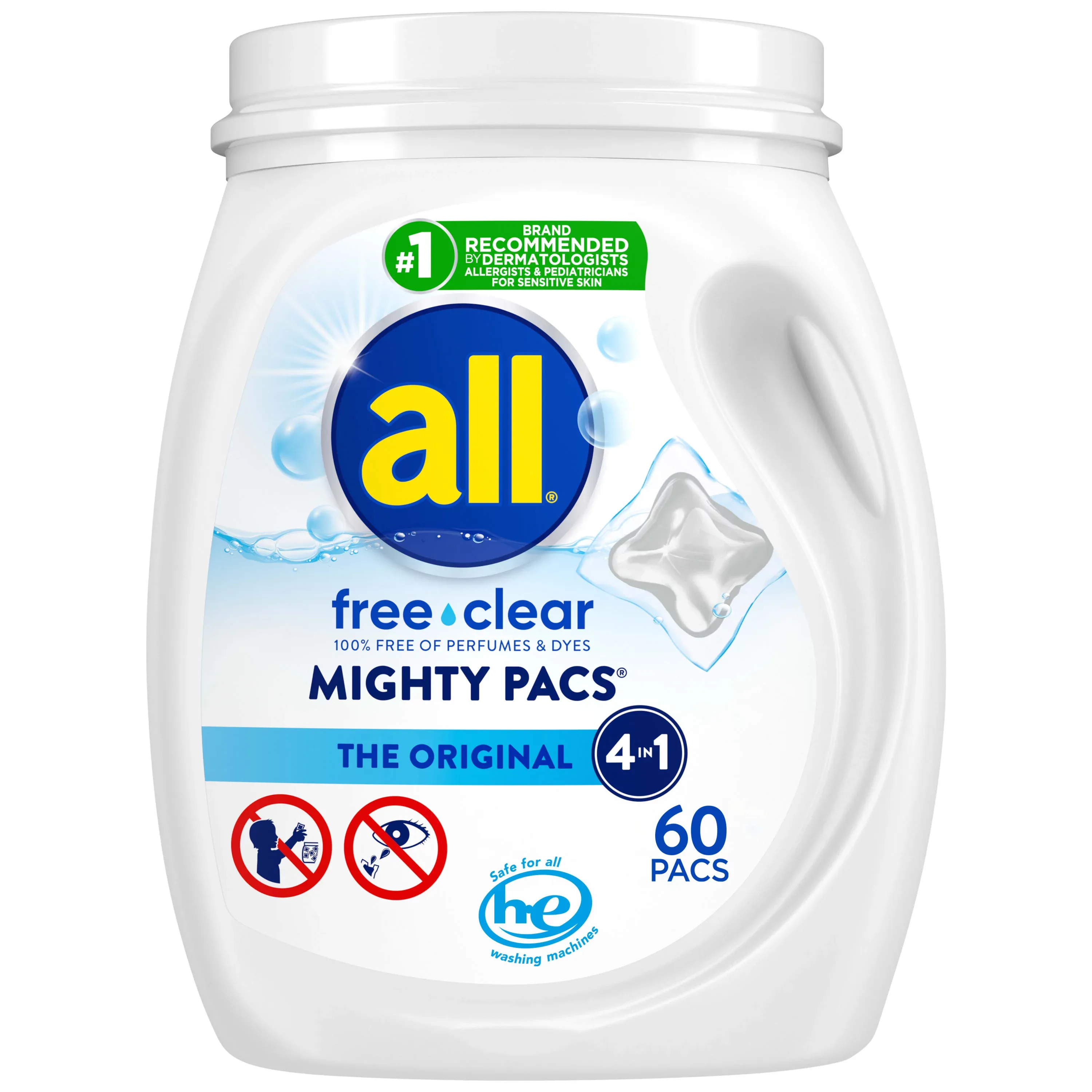 All Mighty Pacs Free Clear Laundry Detergent