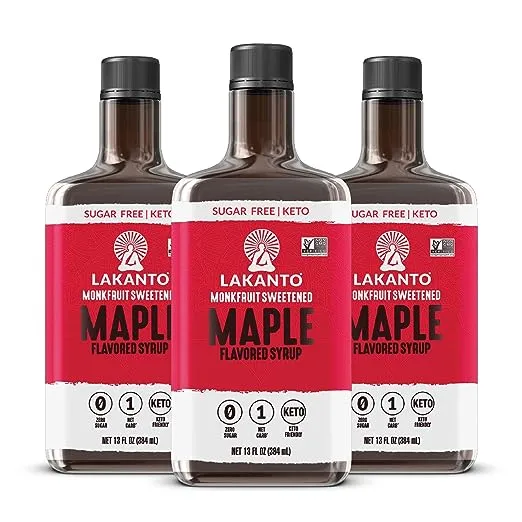 Lakanto Flavored Syrup, Maple - 13 fl oz