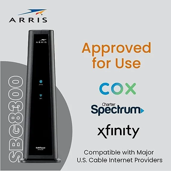 ARRIS SURFboard SBG8300 DOCSIS 3.1 Gigabit Cable Modem & AC2350 Wi-Fi Router