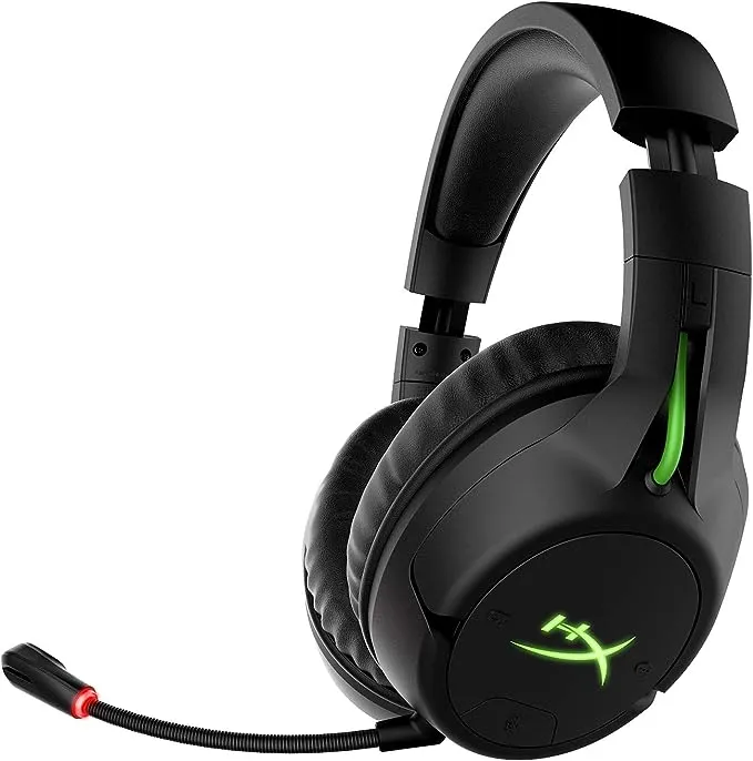 HyperX CloudX Flight – Wireless Gaming Headset, Official Xbox Licensed, Compatible with Xbox One and Series X|S, Game and Chat Mixer, Memory Foam, Detachable Noise-Cancellation Microphone,Black/ Green