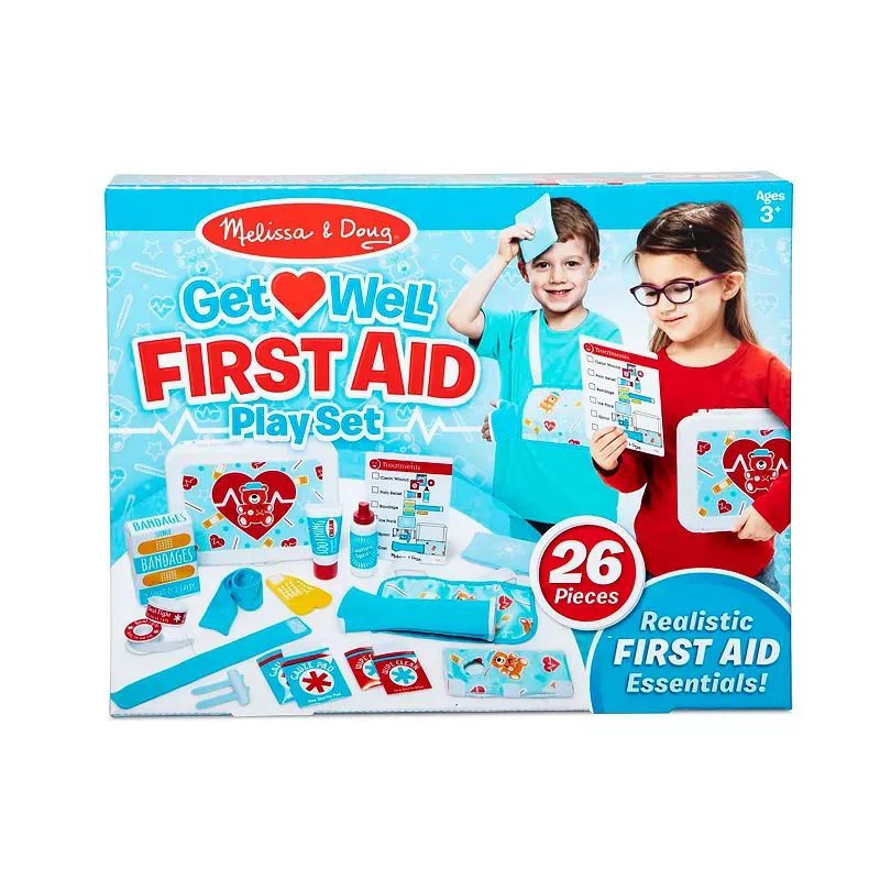 Melissa & Doug Get Well First Aid Kit Play Set with 25 Toy Pieces