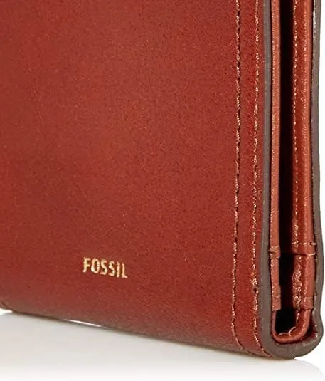 Fossil Women's Logan Leather RFID-Blocking Bifold Wallet for Women