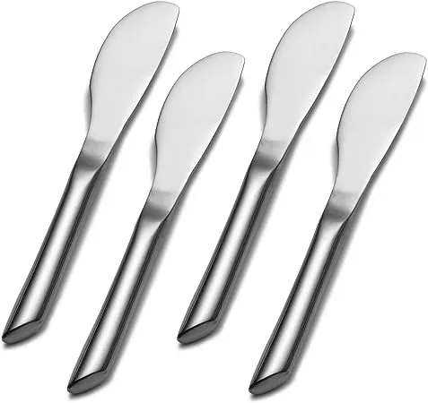 Towle Living Wave Stainless Steel Cheese Spreader Set of 4