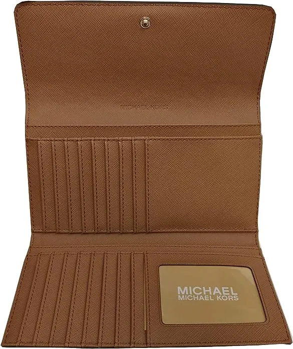 Michael Kors - Cartera de viaje para mujer, tamaño grande, con tres pliegues.