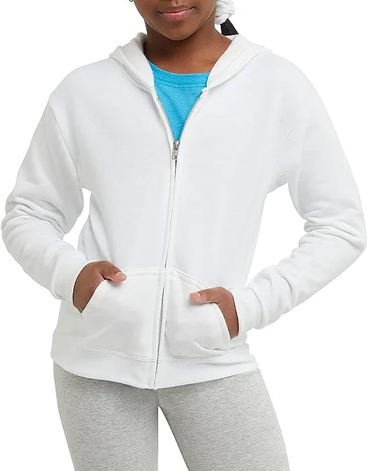 Hanes Girls' Comfortsoft Ecosmart Full-Zip Hoodie