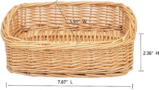 HDKJ Rectangle Small Wicker Baskets for Sundries