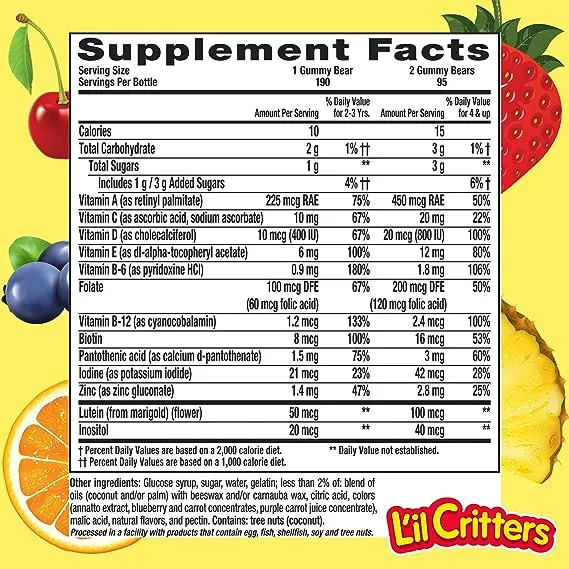 L'il Critters Complete Multivitamin, Gummy Vites - 190 Gummies