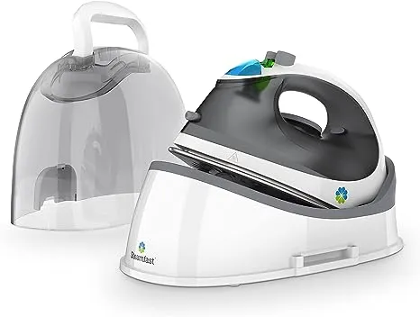 Steamfast SF-760 Portable Cordless Steam Iron with Carrying Case, White