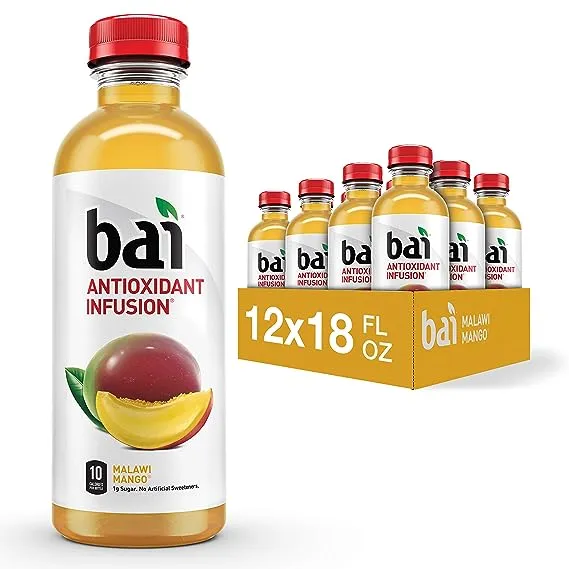 Bai Flavored Water, Brasilia Blueberry, Antioxidant Infused Drinks, 18 Fluid Ounce Bottles, 12 CountBai Flavored Water, Brasilia Blueberry, Antioxidant Infused Drinks, 18 Fluid Ounce Bottles, 12 Count