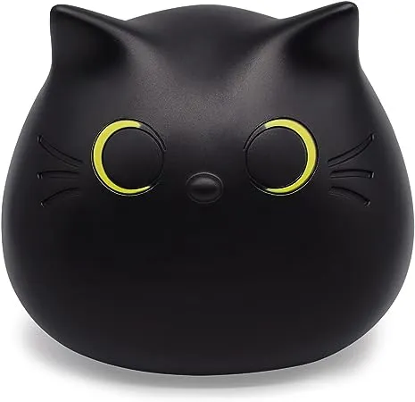 Piggy Bank, Coin Piggy Bank Black Cat Money Saving Box Gifts for Kids, Black Cat Bank Coin Box Cat Coin Bank Piggy Bank Toy for Adults Boys Girls Birthday 7 X 6 inches