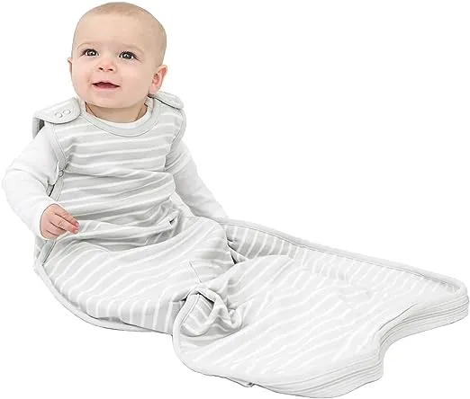 Woolino 4 Season Ultimate Baby Sleep Bag Sack - 2-24 Months Universal Size - Merino Wool - Gray