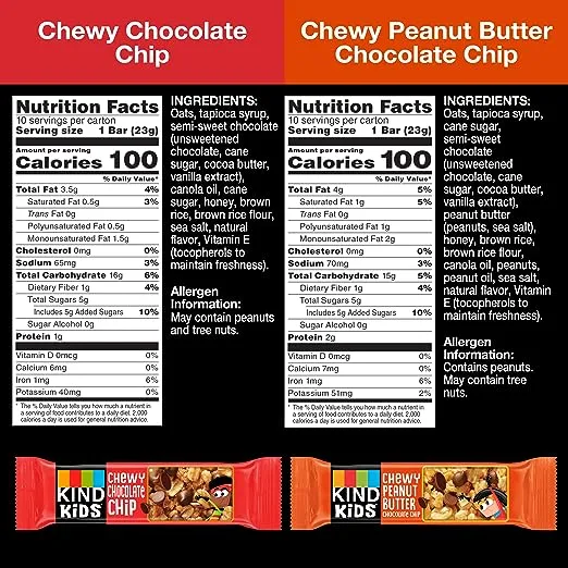 Kind Kids Chewy Peanut Butter Chocolate Chip Granola Bars