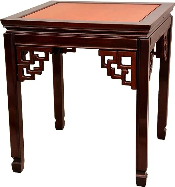 Red Lantern Rosewood Square Ming End Table