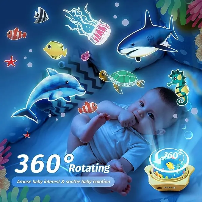 Night Light for Kids, 42 Lighting Modes+6 Flims Night Light Projector, Remote Baby Night Light, 360° Rotate Star Lights for Ceiling, Rechargeable Star Projector for Kids,Timer+Dimmer Kids Night Light