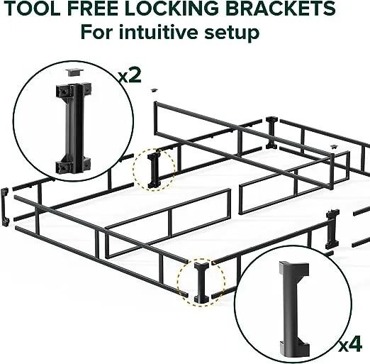 ZINUS 7 Inch Metal Smart Box Spring with Quick Assembly / Mattress Foundation / Strong Metal Frame / Easy Assembly, King