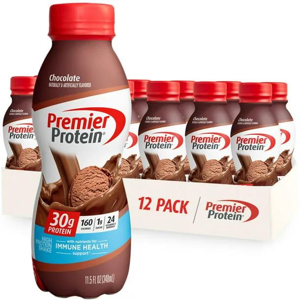 Premier Protein Shake, Chocolate, 30g Protein, 11.5 fl oz, 12 Ct