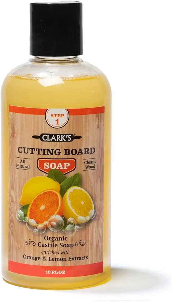 Clark's Cutting Board Soap (12oz) | Enriched with Lemon & Orange