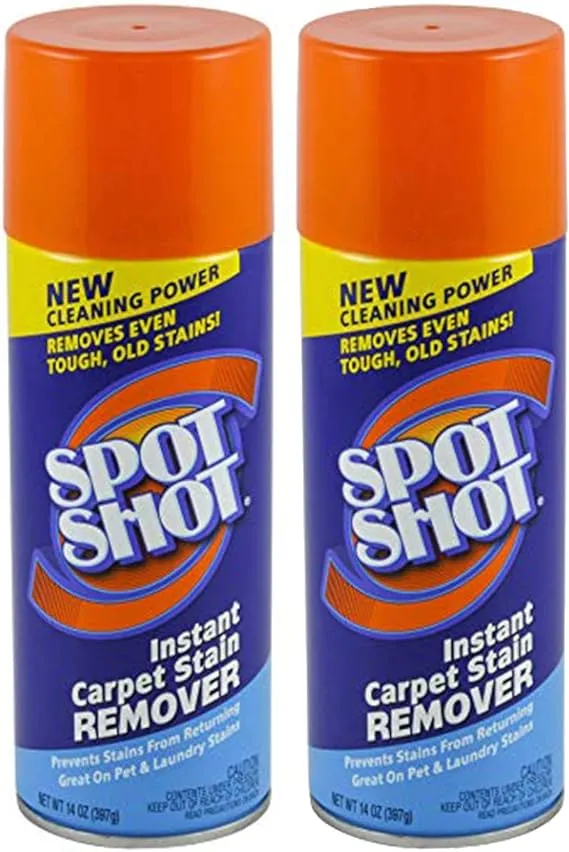 SPOT SHOT Instant Carpet Stain Remover Aerosol 18oz can for Pet & Laundry Stains (3 can)