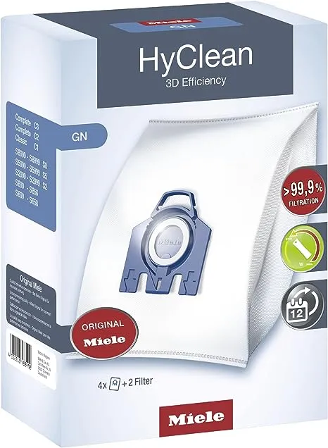 Miele Type GN 3D Efficiency HyClean Dust Bag, 1 Box