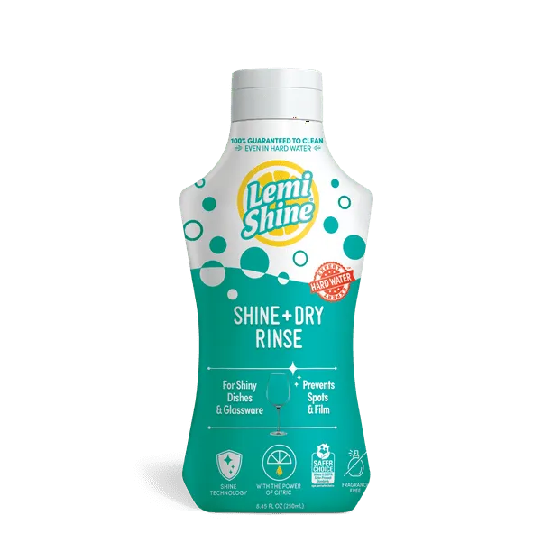 Lemi Shine Shine + Dry Rinse, Shiny Dishes - 8.45 oz