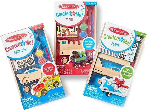 Melissa & Doug® DYO Plane Train And Race Car Bundle