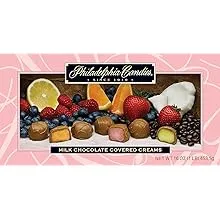 Philadelphia Candies Milk Chocolate Covered Assorted Creams (Soft Center Chocolates), 1 Pound Gift Box