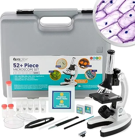 Kits de ciencia para niños Microscopio para principiantes con LED 120X - 1200X