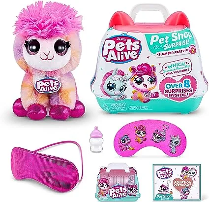 Pets Alive Pet Shop Surprise by Zuru - Interactive Kids Toys with Electronic Speak Repeat, Animal Playset Llama Gifts for Girls