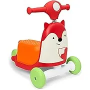 Skip Hop 3-in-1 Baby Activity Push Walker to Toddler Scooter, Zoo Fox