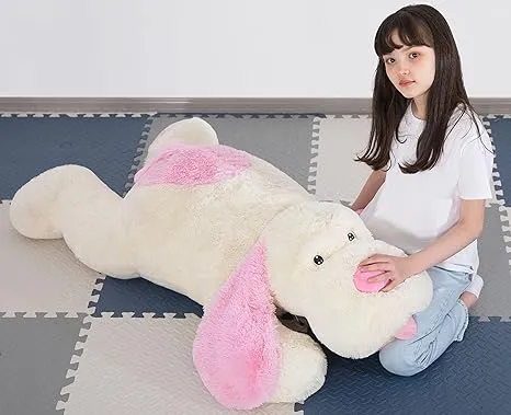 MorisMos Puppy Dog Stuffed Animal Soft Plush Dog Pillow Big Plush Toy for Girls Kids (Small-31 Inch)