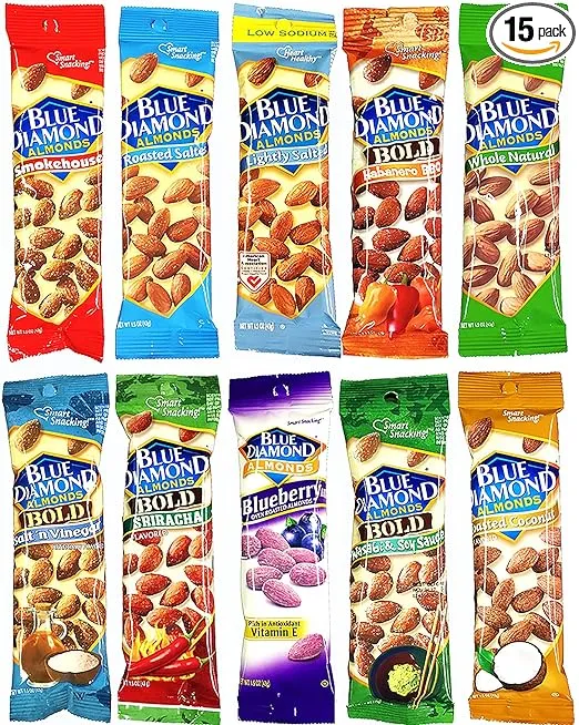 Blue Diamond Almonds Variety Pack (11 Flavors / 22 Bags / 1.5-Ounce Bags)Blue Diamond Almonds Variety Pack (11 Flavors / 22…