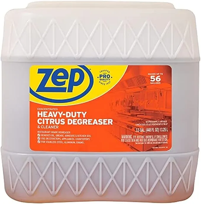 Zep Heavy-Duty Citrus Degreaser - 3.5 Gallon (1 Pail) ZUCIT3G - Professional Strength Cleaner and Degreaser, Concentrated Pro Formula