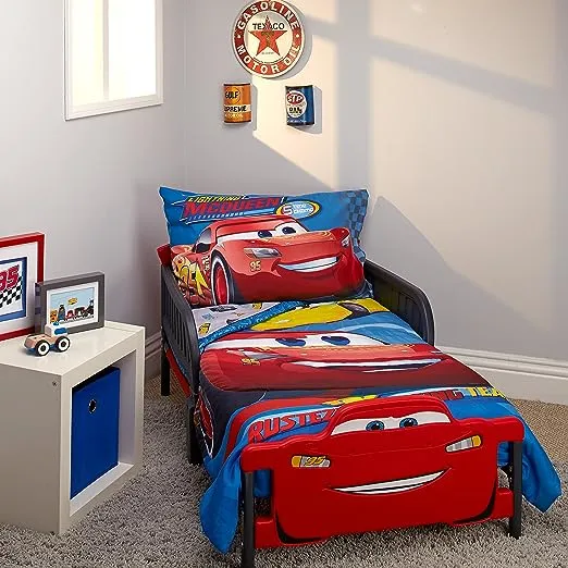 Disney Cars Rusteze Racing Team 4 Piece Toddler Bedding Set